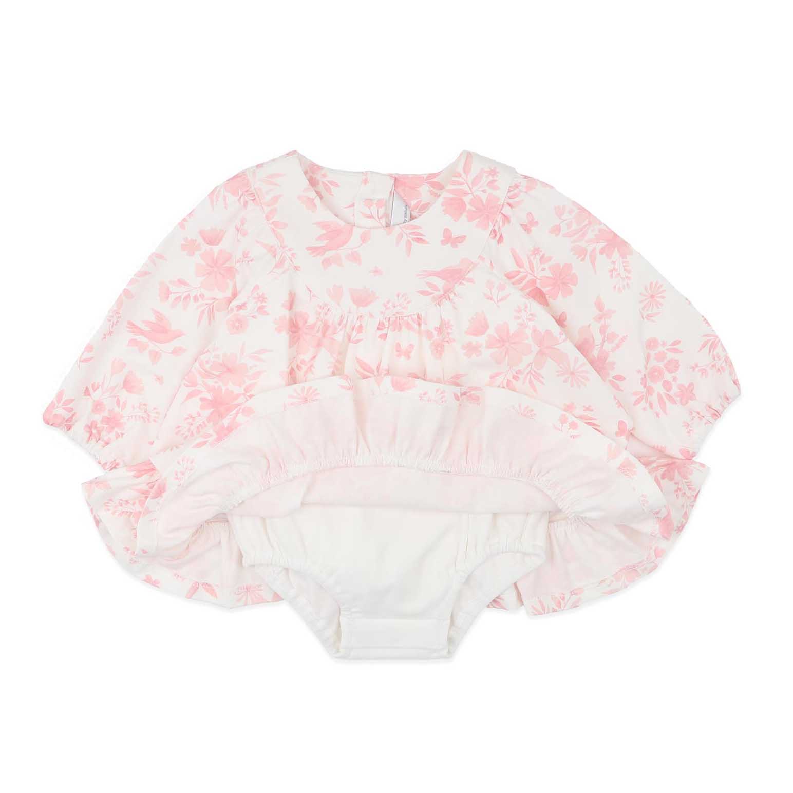 B&eacute;b&eacute; Fern Birds Organic Overlay Dress